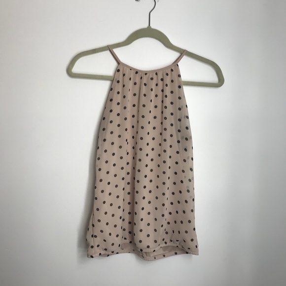 Express Black and Cream Polka Dot Tank Top - Picture 3 of 5